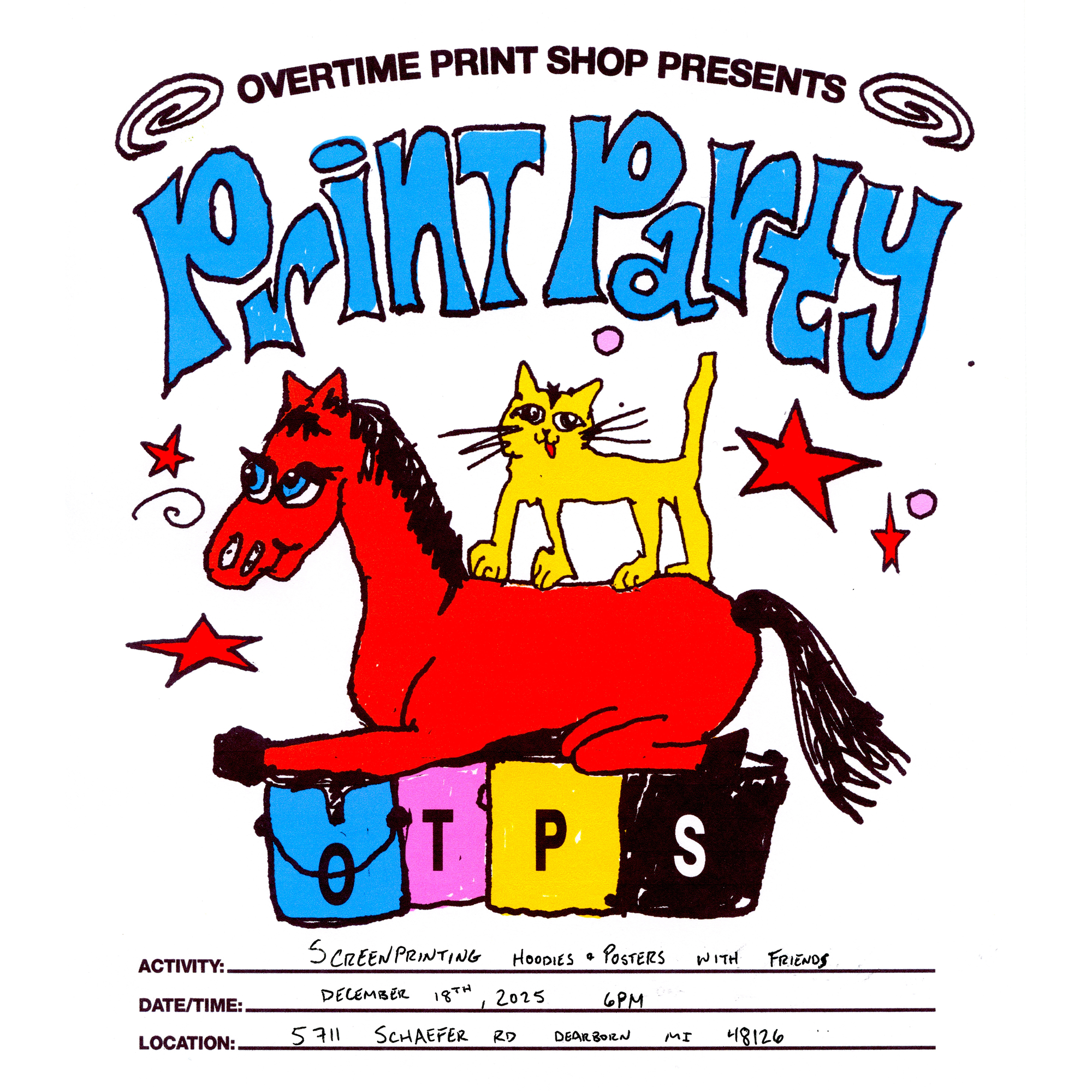 Overtime Screen Printing Workshop #005 - (12/18/25)