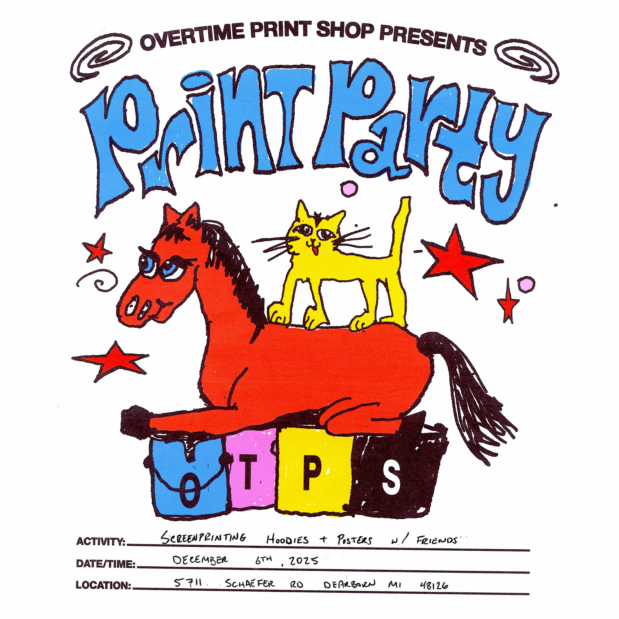 Overtime Screen Printing Workshop #003 - (12/6/25)