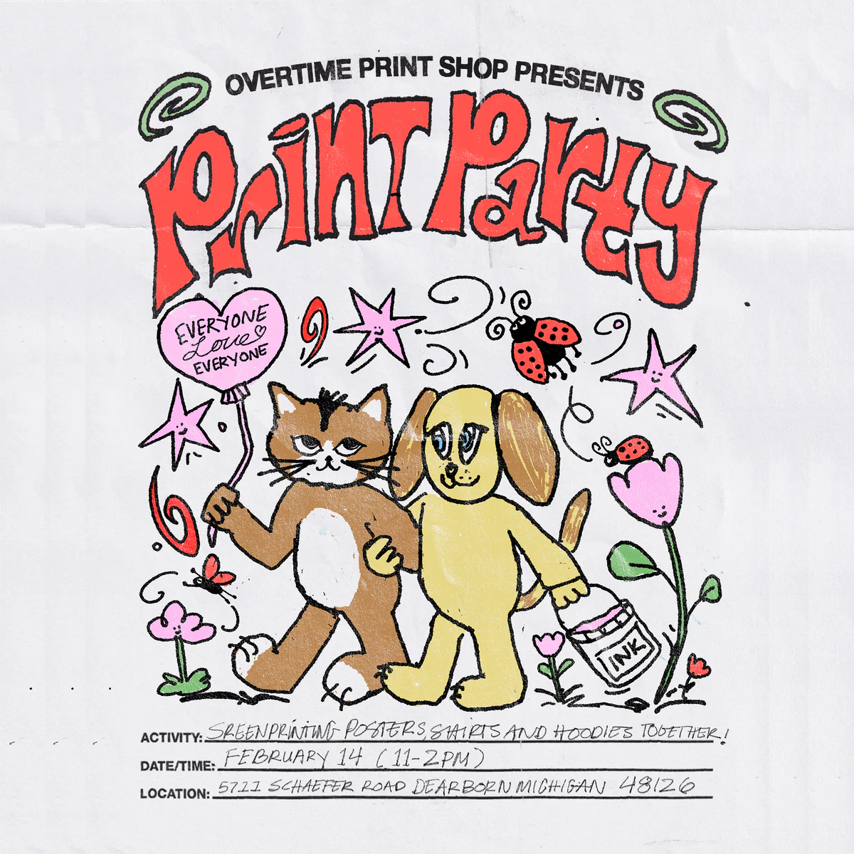 Screen Printing Workshop #014 - (Feb 14, 2026 | 11AM - 2PM)